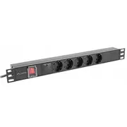 zasilająca Lanberg Listwa Zasilająca Rack Pdu 19 1U 16A 5X Schuko 2M  C14 Pdu-05F-0200-Iec-Bk 5901969441819