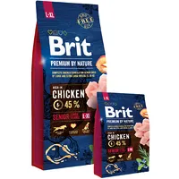 Brit Premium by Nature Senior Large / Extra Chicken - dry dog food 15 kg  Amabezkar3550 8595602526482