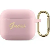 Guess Etui  Gua3Sssi Silicone Vintage Script do Airpods 3 Gue1105Pnk 3666339010010