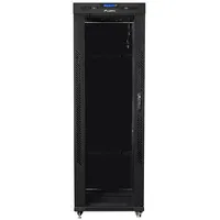 Installation cabinet rack 19 37U 600X800 black, black glass door lcd Fpack  Nulagr37U000020 5901969430400 Ff01-6837-12Bl