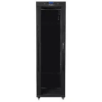 Installation cabinet rack 19 42U 600X800 black, black glass door lcd Fpack  Nulagr42U000024 5901969430431 Ff01-6842-12Bl