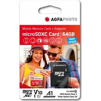 Karta Agfaphoto Agfa Microsd Microsdxc 64 Gb Class 10 Uhs-I/U1 V10 Sb6032  10582 4250255102370 646548