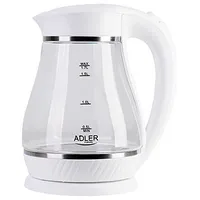 Adler Ad 1274 B electric kettle 1.7 L White,Transparent 2200 W  5902934830966 Agdadlcze0076