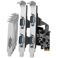 Axagon Pci-Express card with four l ports 250 kbps. Asix Ax99100. Standard  Low profile. Pcea-S4N