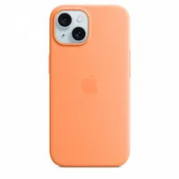 Silicone case with Magsafe for iPhone 15 - orange sorbet  Aoapptf15Rmt0W3 194253939450 Mt0W3Zm/A