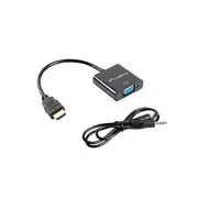 Lanberg Hdmi, Mini Jack 3.5 mm, Vga  Ad-0017-Bk 20 m 5901969408805