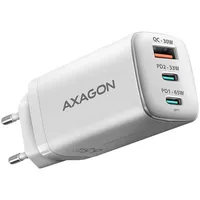 Axagon  Acu-Dpq65W Gan Wall charger, 3X port Usb dual Usb-C, Pd3.0/Qc4/Pps/Apple, 65W, white
