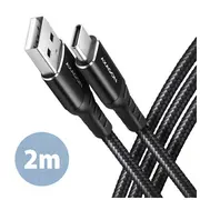 Axagon Data and charging cable, 2 m  Bucm-Am20Ab Usb Type-C to Type-A 8595247906861