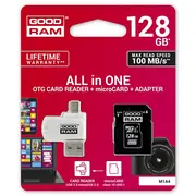 Goodram Microsdhc card 128Gb Cl10  adapter reader M1A4-1280R12 5908267930298 Sfgodmd128M1A40