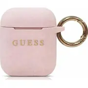 Guess Etui  Guaccsilglbk Silicone Glitter do Airpods 1/2 Gsm096877 3700740463802
