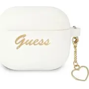 Guess Etui  Silicone Charm Collection do Airpods 3 Gua3Lschsh Gue1576Wht 3666339039141