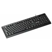Klawiatura Aula Ak205 Ergonomiczna cicha klawiatura z 104 przyciskami En / Rus układ 1.5M Usb Vads Melna  6948391241982