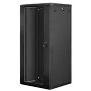 Lanberg wall-mounted installation rack cabinet 19 27U 600X600Mm black Glass door  Wf01-6627-10B 5901969403312 Szalaewis0031