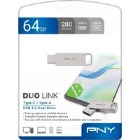 Pendrive Pny 64Gb Usb 3.2 Duo-Link P-Fdi64Gdulinktyc-Ge  751492681702