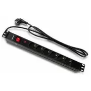 Qoltec Rack 19  16A 1U Pdu 6Xschuko 2M - 53993 5901878539935