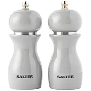 Salter 7613 Gyxr Gloss Salt and Pepper Mills Grey  T-Mlx55142 5010777154641