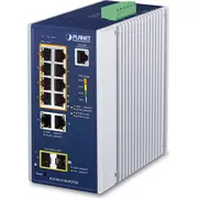 Switch Planet Igs-4215-8Up2T2S łącza sieciowe Zarządzany L2/L4 Gigabit Ethernet 10/100/1000 Obsługa Poe Aluminium,  4711605287005