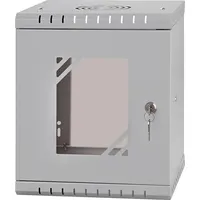 Szafa Netrack Eco-Line wall cabinet 10Inch 6U/300 mm - gray glass door  010-060-300-021 5908268777281