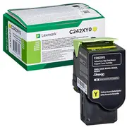 Toner Lexmark C242Xy0 Yellow Oryginał  0734646667517