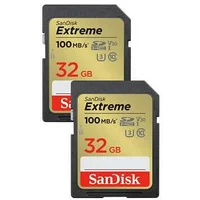 Sandisk memory card Sdhc 32Gb Extreme 2-Pack  Sdsdxvt-032G-Gnci2 619659188917