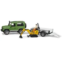 Bruder Professional Series Land Rover Defender with Trailer - Cat and Man 02593  4001702025939