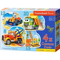 Castorland Puzzle x4 Construction vehicles 229447  5904438043040