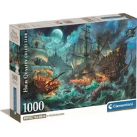 Clementoni Cle puzzle 1000 Compact Pirates Battle 39777  8005125397778