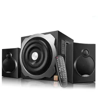 Fenda FD A521X 2.1 Multimedia Speakers, 52W Rms 16Wx220W, 2X4 Satellites  6.5 Subwoofer, Bt 4.0/Aux/Usb/Fm/Remote Control/Wooden/Black 6924053405367