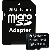Karta Verbatim Premium Microsdhc 64 Gb Class 10 Uhs-I/U1  44084 023942440840