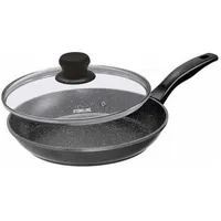 Stoneline Pan 7359 Frying, Diameter 26 cm, Suitable for induction hob, Lid included, Fixed handle, Anthracite  4020728073595
