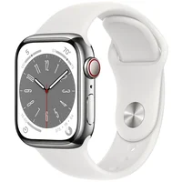 Smartwatch Apple Watch 8 Gps  Cellular 41Mm Silver Stainless Steel Sport Mnj53Wb/A 194253178507