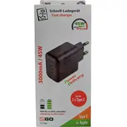 2Go Netz-Ladegerät 100V-240V 2X Usb Type C 3000Ma  797386 4010425973861