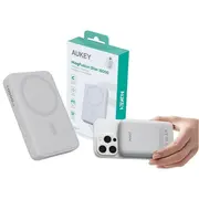 Aukey Pb-Ms04 White Qi2 Power Bank 10000Mah 20W  Magsafe Pd 689323789146 Azaukuappbms04W