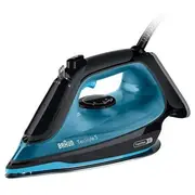 Braun Texstyle 5 Steam iron Ceramic soleplate 2600 W Black, Blue  Si5256Bl 8021098003867 Agdbrazel0055