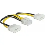 Delock Kabel 8Pin EpsF -2X Molex 4Pin 83410 