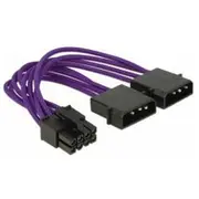 Delock Molex x2 - Atx/Eps 8-Pin, 0.15M,  83703 4043619837038
