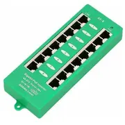 Extralink Active Poe Injector 8 Port Gigabit 802.3At/Af Mode A  Ex.12561 5903148912561