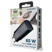 Gembird Ta-Uc-Pdqc65-01-Bk mobile device charger Universal Black Ac Fast charging Indoor  8716309128650 Ladgemsic0004