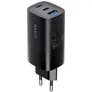 Havit Uc20 - Gan 65 W three-port travel charger, black  Eu 6939119067519 Ladhavsic0013