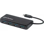 Hub Usb Manhattan 4X Usb-A 3.0 164924  766623164924