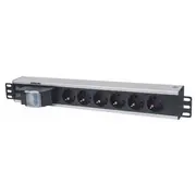 Intellinet Network Solutions  zasilająca Rackowa 19 1.5U, 6 Schuko H-Dpr06Sw 711432 0766623711432