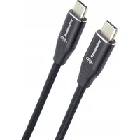 Kabel Usb Premiumcord Usb-C M/M, 240W 480Mbps černý bavlněný oplet, 0,5M  ku31cv05 8592220023331