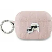 Karl Lagerfeld Klap2Pgkcpp Airpods Pro 2 2022/2023 cover /Pink Monogram  Choupette Head 3666339283704