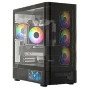 Modecom Pc case Volcano Aq400 Argb Midi Black  Mc-A-Aq400-4Fa-B 5903560983088 Komcpod0Aq400Bk