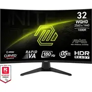 Msi Monitor 31.5 Mag 325Cqf Wqhd 180Hz  325Cqf 4711377231169 Monmisgam0095