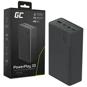 Green Cell Powerbank 30 000Mah, 22.5W, 4 ports, black  Pbgc30B 5904326374706 Azgceuappbgc30B