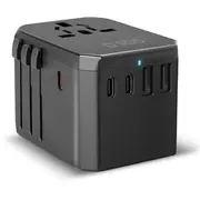 Sbs Mobile Gan universal travel adapter  70 W melna - Ladetajs Teadaptgan70Wuni 8018417475283