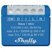 Shelly Qubino Wave 1 Mini Lr Smart switch Z-Wave Blue  3800238071929 Indsl2Urw0026
