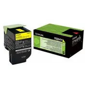 Toner Lexmark 702Hye Yellow Oryginał  70C2Hye 0734646470995