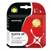 Tusz Asarto do Hp 924E 3-Pack  4K0U9Ne 924Yx-3P 3800 str. yellow As-H924Yx-3P 5901741423217